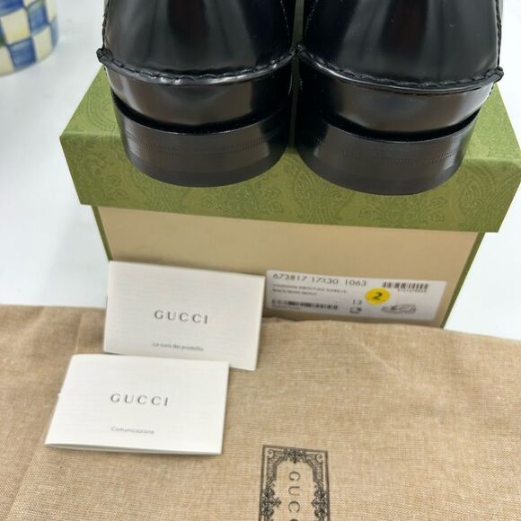Men's Gucci GG Supreme, tassel loafers size 13 made in Italy - Picture 8 of 11